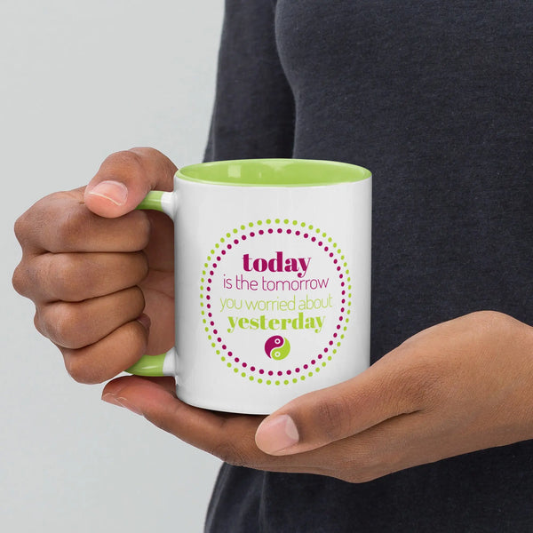 TODAY is TOMORROW - Mug with Color Inside - Mugs & Drinkware