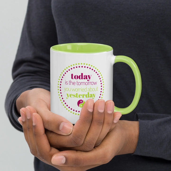 TODAY is TOMORROW - Mug with Color Inside - Mugs & Drinkware