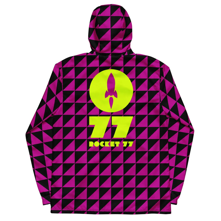 TRIANGLE ANGULAR - Lightweight Windbreaker Magenta Black - Unisex Jacket