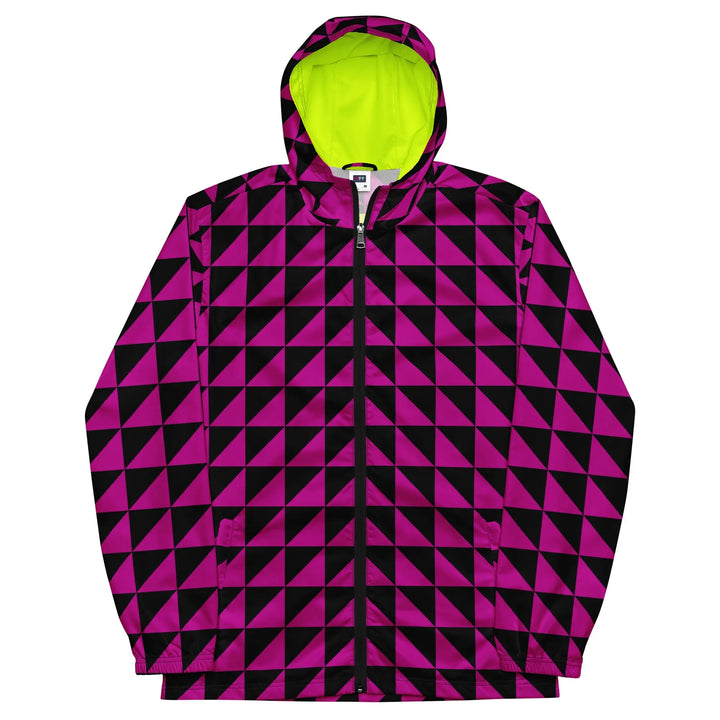 TRIANGLE ANGULAR - Lightweight Windbreaker Magenta Black - Unisex Jacket