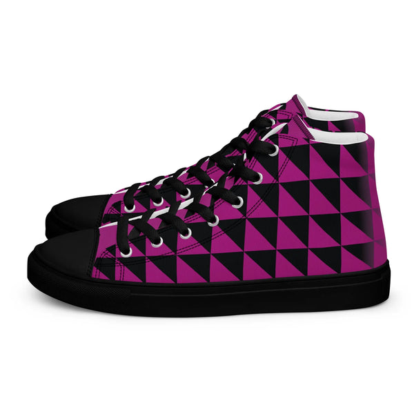 TRIANGLE ANGULAR - Optical Illusion high top canvas shoes - 5 - Shoes