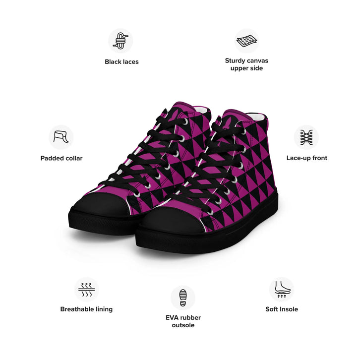 TRIANGLE ANGULAR - Optical Illusion high top canvas shoes - Shoes