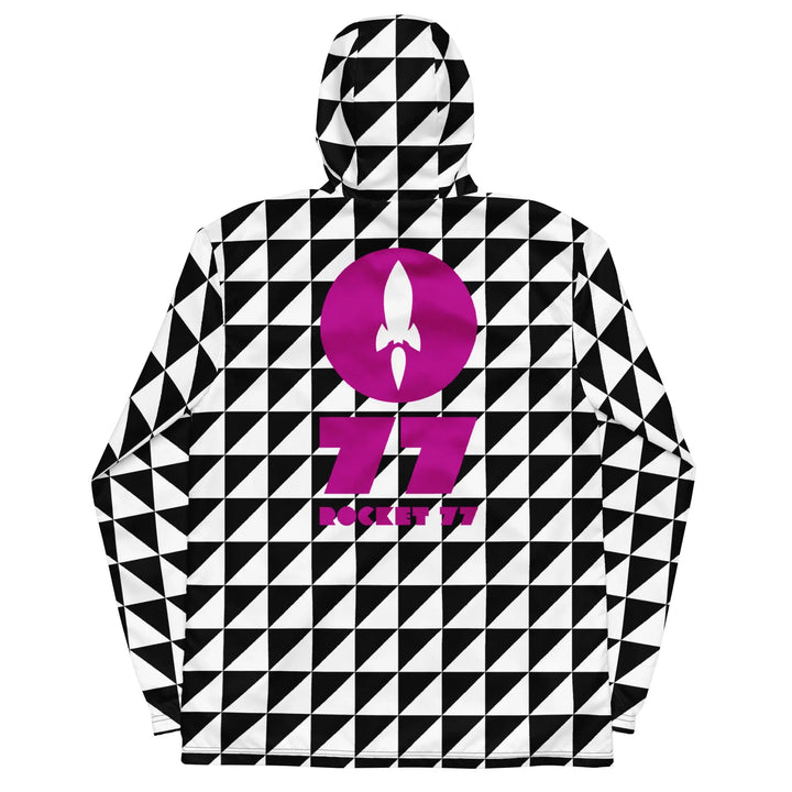 TRIANGLES ANGULAR - Lightweight Windbreaker Black White - Unisex Jacket