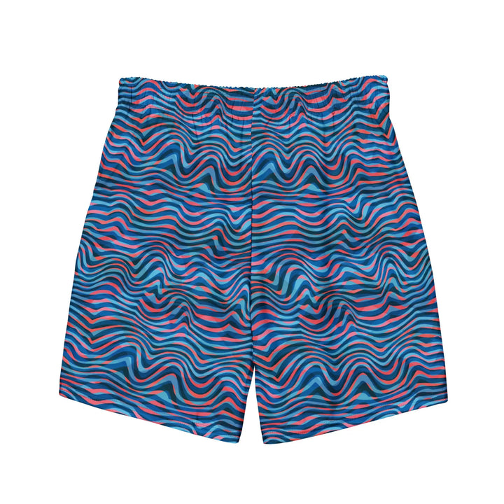 TRIPP WAVES Retro Board Shorts UPF 50 plus wavy blue and pink pattern board shorts