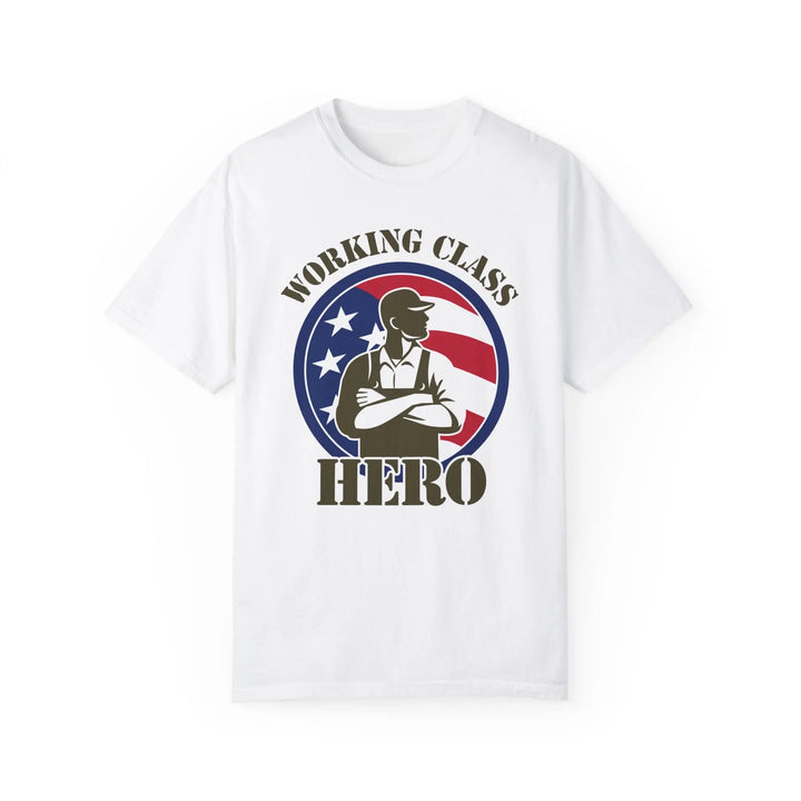 WORKING CLASS HERO - Garment-Dyed T-shirt - White / S - Unisex T-Shirt